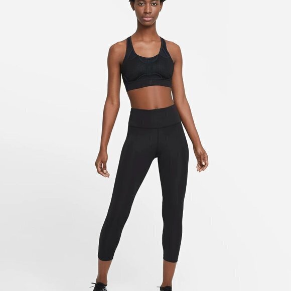 Nike Pants - Nike Fast Women's Leggings Sports black  Meduim Mid-Rise Crop Running